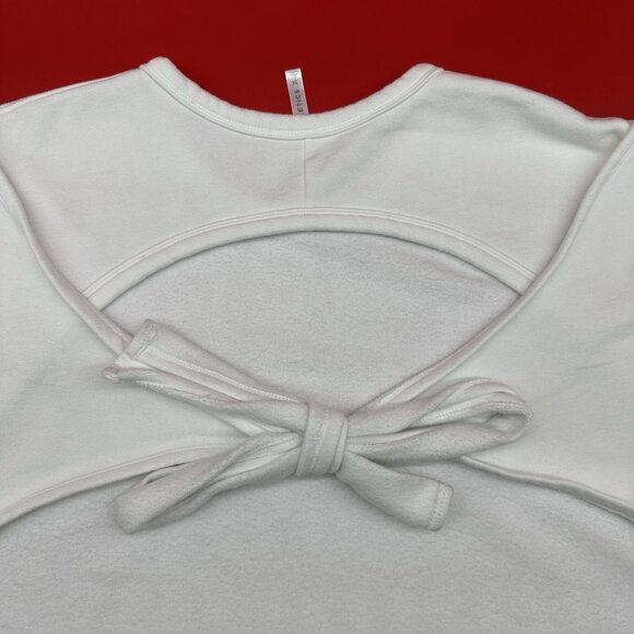 Fabletics Skye Tie Plus Women's Size 3X White Open Back Pullover Sweatshirt - Picture 11 of 11